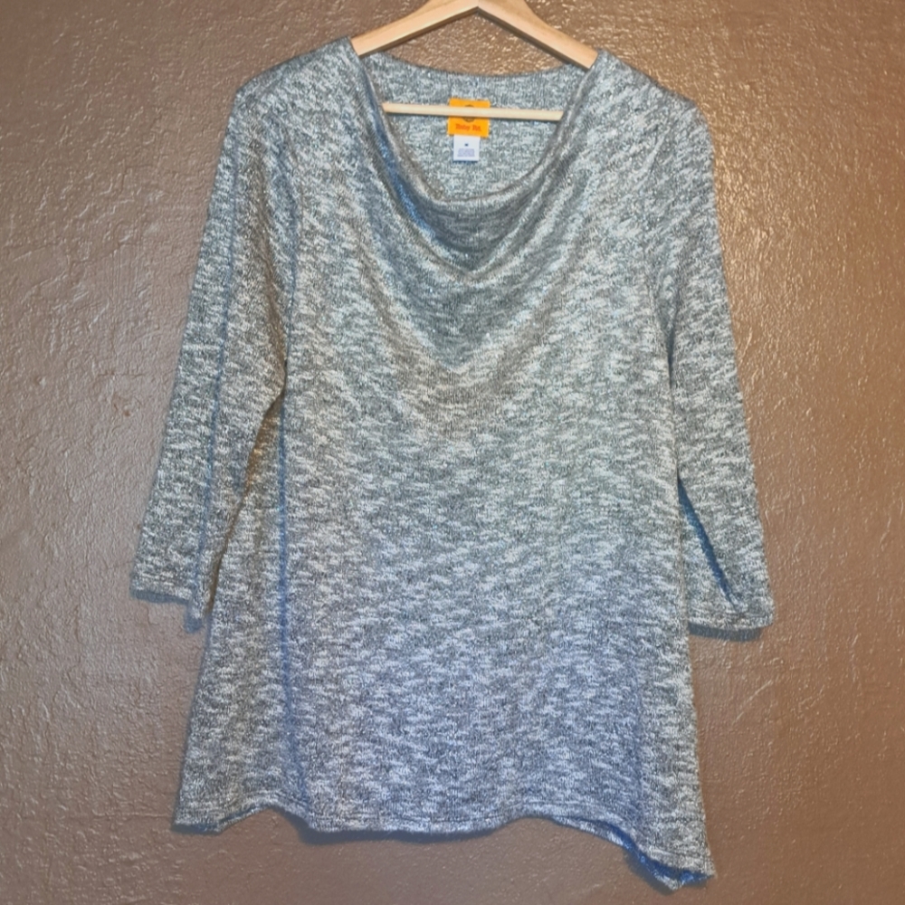 Medium Ruby Rd Sparkling Gray Knit Top